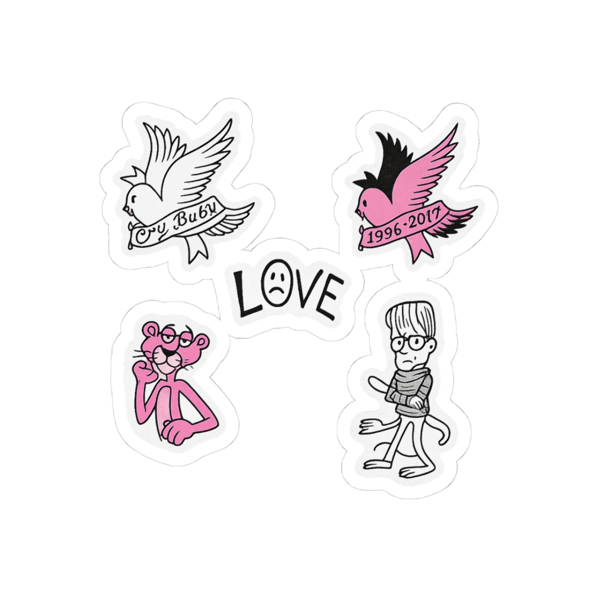 Lil Peep Tattoo Compilation Emo Sticker