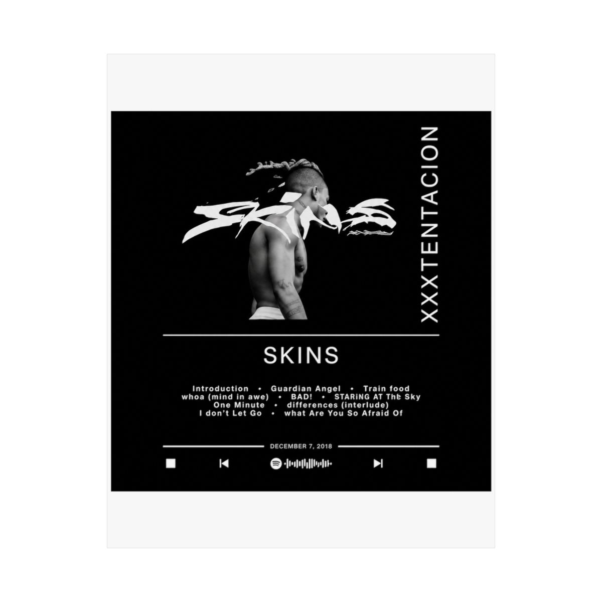xxxTentacion Poster | Skins | Album Prints | Wall Decor Posters | Album Cover Gift | Rap Music