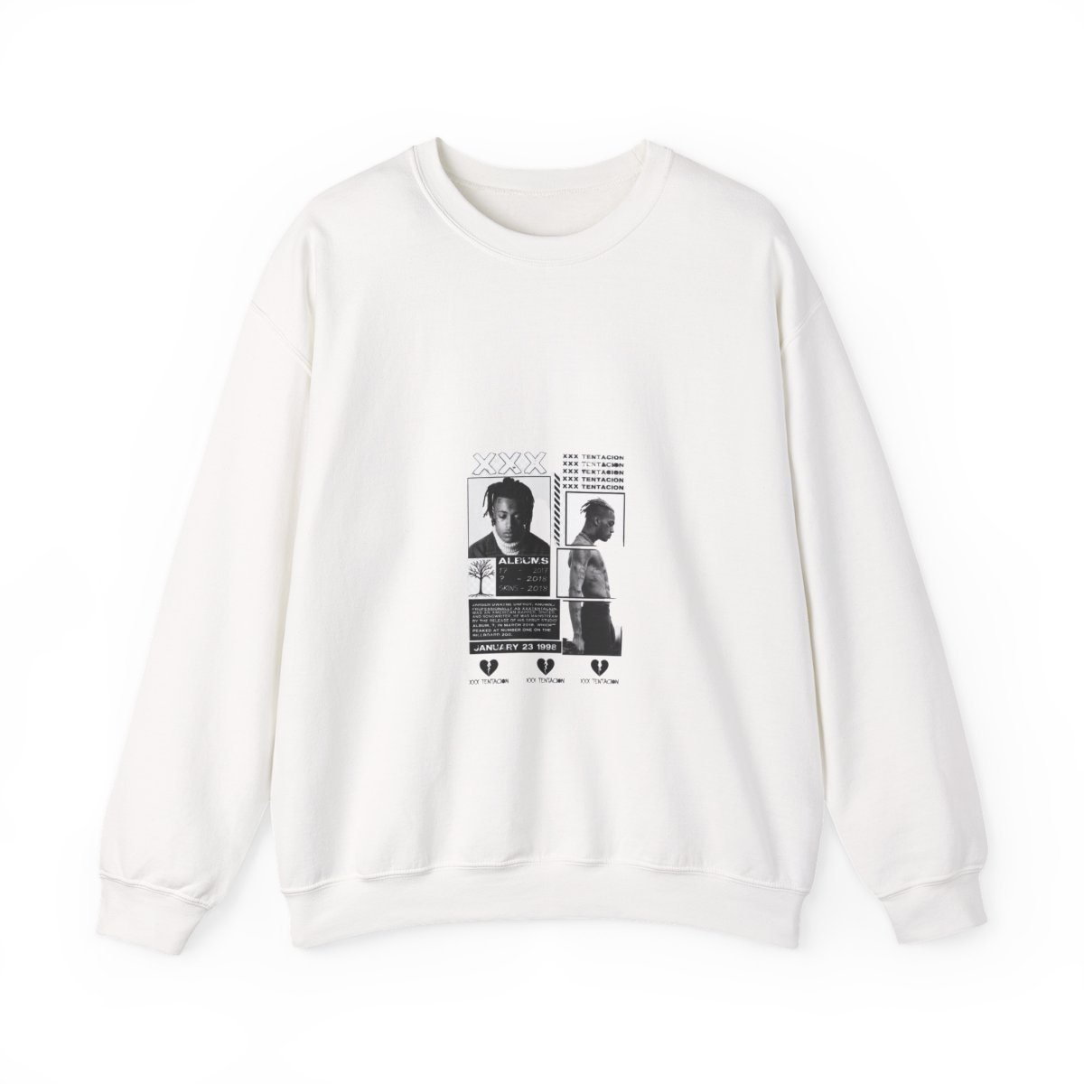 XXX TENTACION Albums Broken Heart Portraits Crewneck