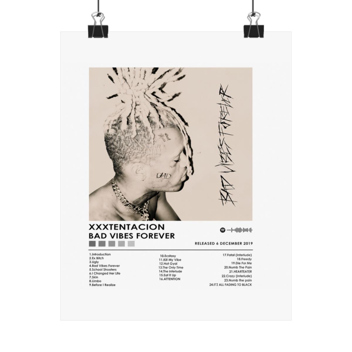 XXXTentacion "Bad Vibes Forever" Poster