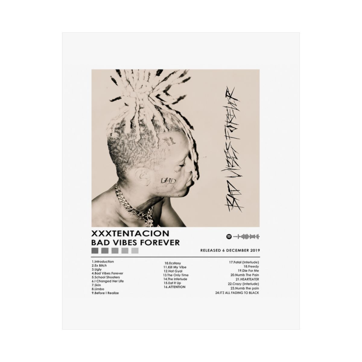 Xxxtentacion Bad Vibes Forever Bad Vibes Forever Poster