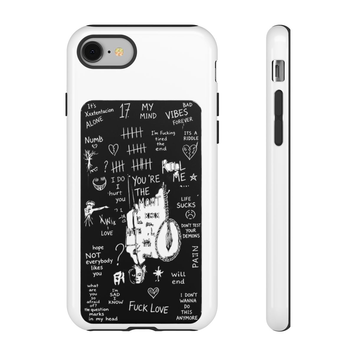 Rapper XXXTentacions Phone Case For IPhone 17 16 14 Pro 15 13 12 Max 11 XR XS 6 Air 7 8 6s X Luxury Glass Cove